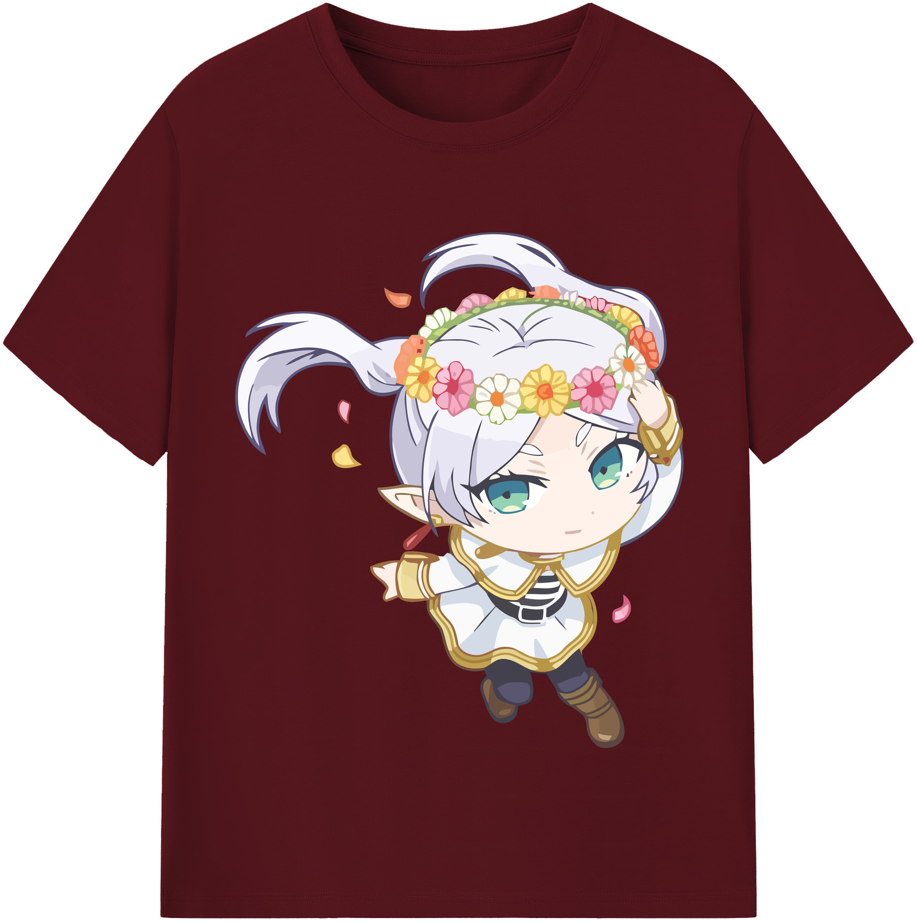 （画像用） 葬送のフリーレン Frieren 綿100％半袖Tシャツ（フロントプリント）